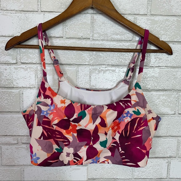 Athleta Other - Athleta daybreak scoop neck tropical bikini top